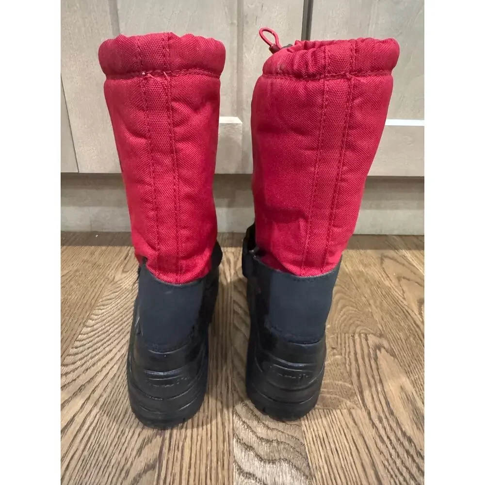 Kamik Waterbug Waterproof Insulated Snow Boots Red Black Kid Sz 6 Winter Outdoor